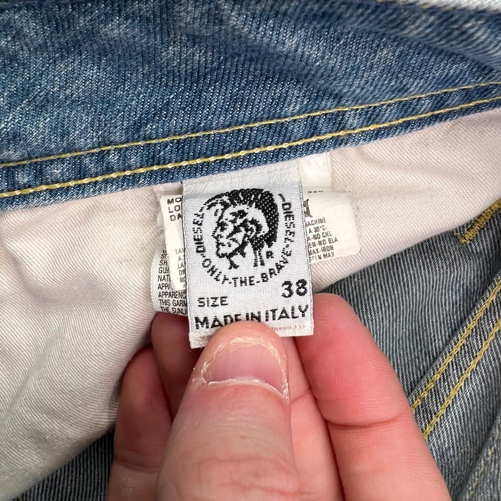 Diesel Rolan Jeans Mens 38x30 Blue Medium Wash Straight Leg Made In Italy Denim - Picture 11 of 15